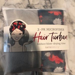 Never used, microfiber hair turban, 2 pack